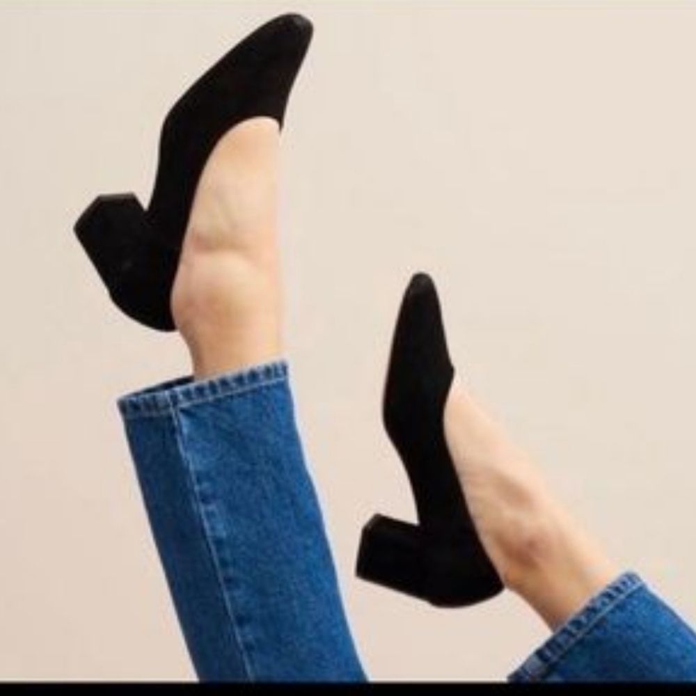 Jon Josef Womens Dress Block Heel Suede shoes sz 7M